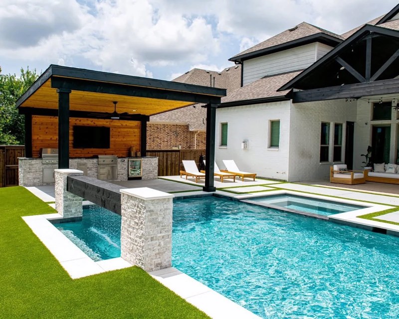Inground pool installation Irving TX by Hoss Custom Pools
